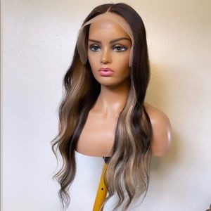 Brown two tone human hair wig